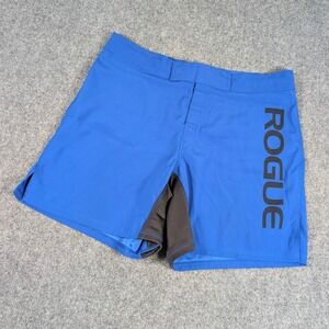 Rogue Fitness Mens Training Board Shorts Blue Logo CrossFit Gym Workout Size 34.